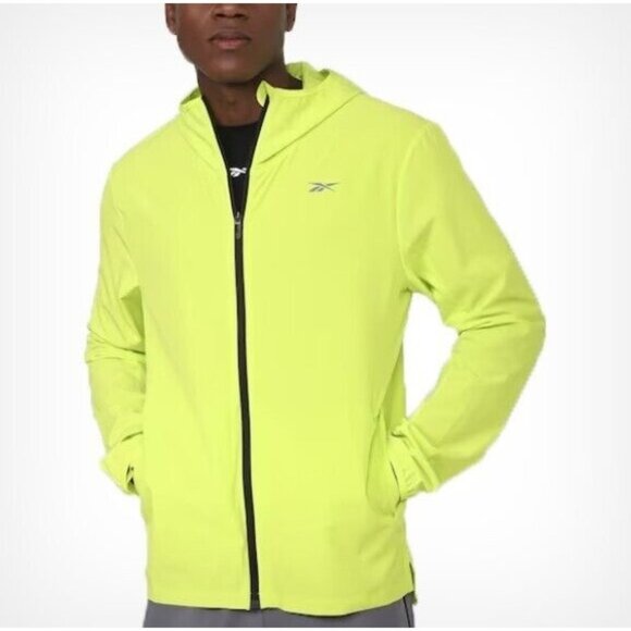 Reebok HB4068 Hooded Reebok UBF Speed Jacket Acid Yellow ( M ) - Picture 1 of 4